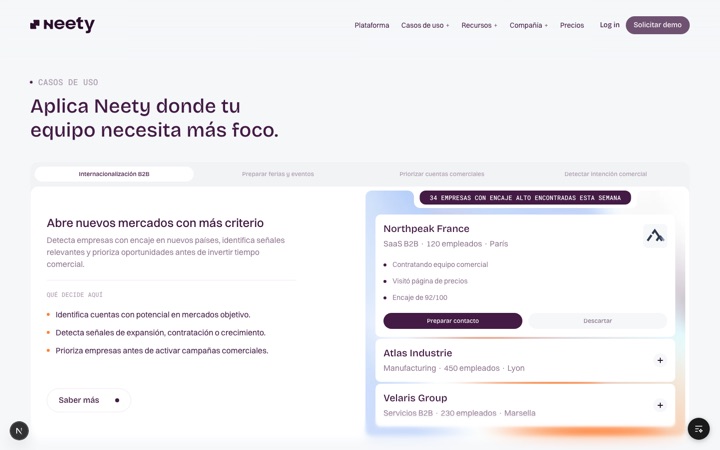 Vista de Tabs con pastilla líquida